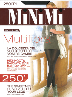 Колготки черные MULTIFIBRA 250 Minimi